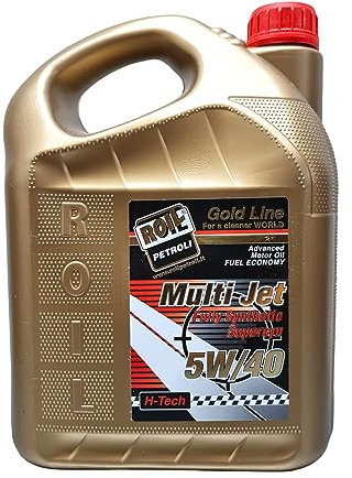 4 Litri di Roil MultiJet 5W40 Turbo Diesel NUOVA FORMULAZIONE - RIDUCE IL CONSUMO di CARBURANTE - Olio 100% Sintetico