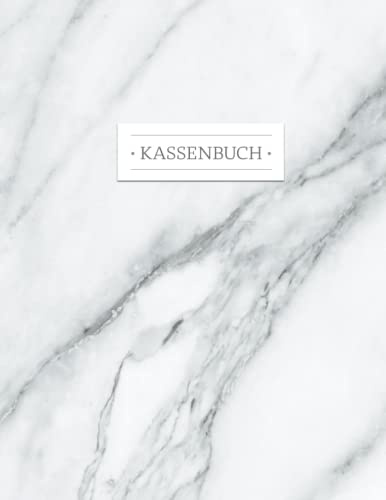 Kassenbuch A4 | Einnahmen & Ausgaben mit MwSt | Marmor grau: Für Selbständige, Einzelunternehmer, Gewerbe und Vereine zum Eintragen | Buchführung mit Umsatzsteuer zur Vorbereitung der EÜR