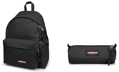 EASTPAK PADDED PAK'R Rucksack, 96 cm, 92 L, Black (Schwarz) & BENCHMARK SINGLE Federmäppchen, 21 cm Black (Schwarz)