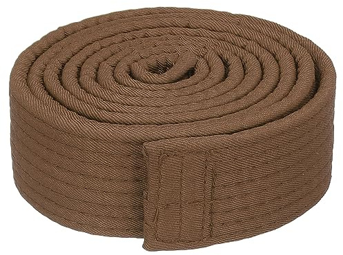 PATIKIL Taekwondo Coloré Classement Ceinture 1.5 x5.2Ft 1.6m, Polyester Martiaux Arts Judo Karaté Ceinture pour Entraîneur Enseignement Pratique, Brun