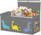 Baul Para Juguetes Tapa Para niños Extra Grande Plegable Almacenaje Juguetes con Asas Baul Juguetes Infantil para Habitación de Los Niños, Ropa, Dormitorio(Gris, 99 x 34 x 39 cm)