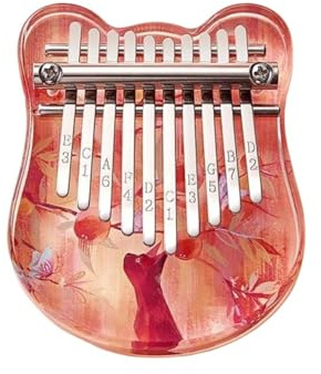 Kalimba 10 Tasten Kristall Daumenklavier Hochwertiges Acryl Kalimba Professionelles Fingerklavier Volles Kalimba-Instrument Kalimba Tragbares Fingerklavier Mini (Color : 3/4)