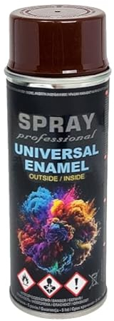 VE-INDUSTRIES Lackspray nach RAL Spraydose 400ml Buntlack für Holz, Metall (Mahagonibraun - RAL8016)