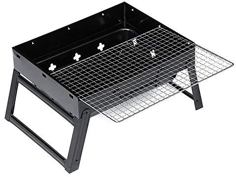 MYVVKIA BBQ Grill Extérieur Pliable Barbecue Grills Patio Barbecue Charbon De Bois Poêle en Acier Inoxydable Camping en Plein Air Pique-Nique Barbecue BBQ Accessoires Outils