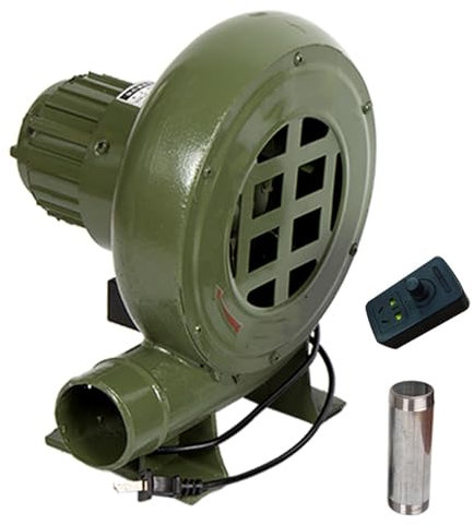LXRHLIKG Souffleur Barbecue Électriques, Petit Souffleurs de Feuilles Centrifuge Domestique en Fonte avec Interrupteur de Vitesse et Conduit d'air(240mm/9in)