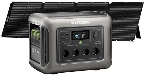 ALLPOWERS R1500 Central eléctrica portátil 1152Wh con panel solar de 200W