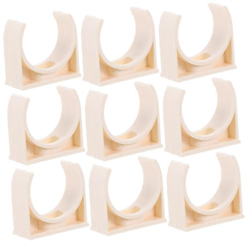 Gadpiparty Colliers de Serrage en Pvc 25 Mm Pinces en Pvc Clips de Tube Beige pour Tuyaux D’eau et Câbles Électriques Fixation Rapide 40 Pièces Rénovation Plomberie Industrielle
