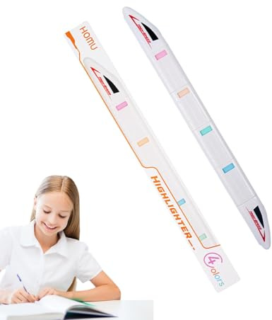 Highlighter Markers, Colored Highlighters | 4X Thin Highlighters för tidskrifter | Tillbaka till skolan-pennor, multifunktionella färgöverstrykningspennor för framhävning, anteckningar