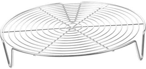 Garneck Stainless Steel round Steaming Rack for Meat and Crab with 3-leg Lightweight Design and Good Ventilation for Home Interior Kitchen Use and Restaurant