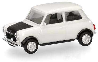 Herpa Modellauto Mini Mayfair (Rechtslenker), Old English White, Miniatur im Maßstab 1:87, Sammlerstück, Made in Germany, Modell aus Kunststoff