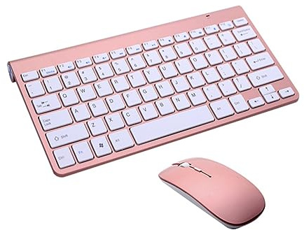 SHINEOFI Teclado Inalámbrico 2.4g en Plástico Duradero Ratón Portátil y Ultrafino con Diseño Moderno para Ordenador y Teléfono Adecuado para Casa y Viaje