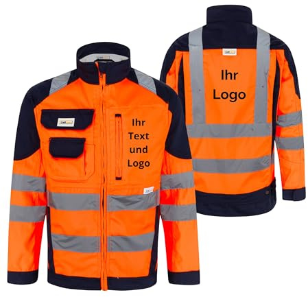 Generisch CraftGear Arbeitsjacke Herren Herbst - Reflektierende Jacke Arbeitskleidung - Arbeitsjacke Männer Warnschutzjacke - Jacke Bedrucken lassen