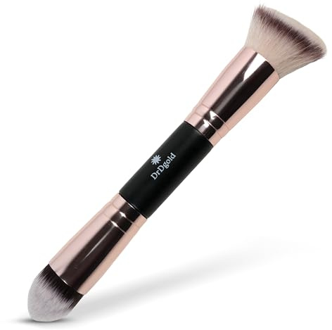 Pennello Fondotinta Professionale 17,5 cm – Pennello Trucco Viso a Setole Morbide per Applicazione Uniforme e Naturale