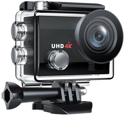 Caméra d'action Sportive 2,0 Pouces 4K 30FPS 20MP Caméscope vidéo numérique 170° Grand Angle EIS Microphone Externe Télécommande
