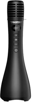 Takstar 15W Bluetooth Wireless Microphone with Speaker, All in One Handheld Mic with LED Screen, Portable Loudspeaker PA System for Karaoke, Meeting, Speech, Wedding, Classroom, Teacher - DA10 II