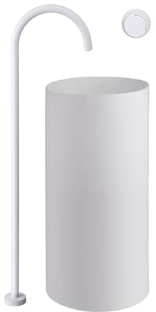 DFEDHF Freestanding Bath Tap Mount Hot and Cold Concealed Bath Taps Brass Wall Mounted, White