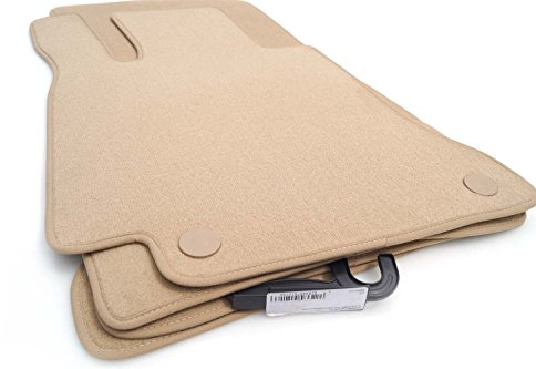 kh Teile Fußmatten/Velours Autoteppich, Beige, 4-teilig, Neu