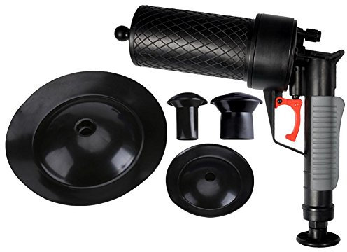 Yosoo – Sturalavandini professionale, pompa a vuoto, in plastica, pistola con ventosa, per WC e Déboucheur Noir