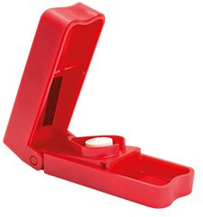 Pflegehome24® Tablettenteiler Tablettenschneider Pillenschneider (rot)