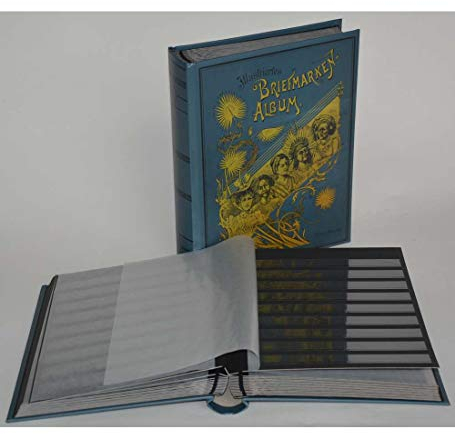 Goldhahn Briefmarkenalbum Einsteckalbum 60 schwarze Seiten Nostalgie-Album Liberty Briefmarken für Sammler