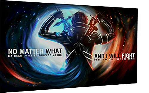 Magic Canvas Art - Bilder Sword Art Online Anime SAO Leinwandbild 1- teilig Hochwertiger Kunstdruck modern Wandbilder Wanddekoration Design Wand Bild, Größe: 40 x 30 cm