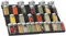 ionlyou Gewürzregal Schublade Gewürz organizer Schublade, 30-60cm ausziehbar Gewürz schubladeneinsatz, Schubladen Ordnungssystem für verschiedene Breite von Schublade 4 Etagen -Schwarz