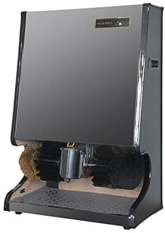 máquina pulidora de zapatos Máquina Automática de Limpiabotas de Cuero y Metal con Cepillo Combinado para Quitar el Polvo y Pulir, Lustradores de Zapatos Eléctricos, para Una Fácil Limpieza y Bajo Niv