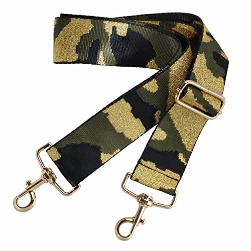 Nefelibata Correa para bolso, correa ajustable cruzada de 5 cm de ancho, múltiples patrones, verde militar (army green camouflage), Large