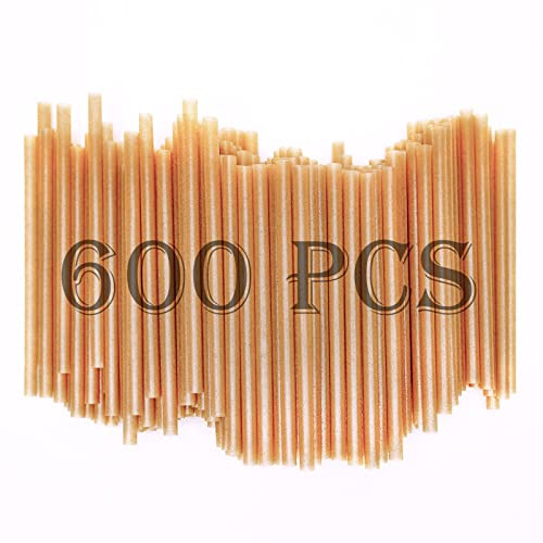 5 Inch 600pcs Cocktail Straws Made from Sugarcane Fiber Plastic-free A Sturdy Short Drinking Straws for Hot and Cold Drinks Not Foggy Packed by 200 Count per box(3 packs)