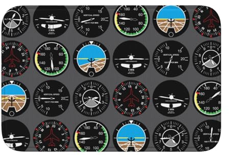 FUkker Graue Luftfahrt, Fußmatte, rutschfeste Fußmatten für den Innenbereich, Außenterrassenteppich, Saummatte 40x60 cm für die Küche