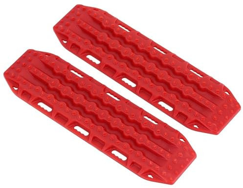 KFJHTWG Planche de récupération d'échelle de Sable en Plastique 134x39mm, Compatible avec échelle 1:10 RC Chenille TRX-4 TRX-6 Gen8 VS4-10, 2 pièces, Accessoire Compatible(Red)