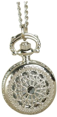 WRITWAA Taschenuhr Vintage Silber Mechanisch Retro Kettenuhr Mit Offenem Spinnennetz Design Für Berufsalltag Und Geschenk