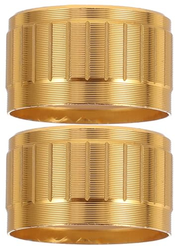 Goldene Ersatz Herdknöpfe aus Metall, 2 Stück, für Heizung | Temperaturregelung, Passend für Elektroherd und Küchenbereich, Abs und Metallausführung