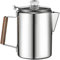 Caffettiera da campeggio, in acciaio inox, macchina portatile con design vintage compatto per campeggio, spiaggia, riunioni familiari e amici