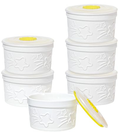 8 oz Ramekins Oven Safe with Lids, Porcelain Creme Brulee Souffle Ramekins with Covers, White Ceramic Pudding Custard Dishes for Baking Set of 6