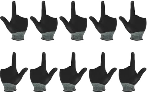 PATIKIL Mobile Gaming Handschuhe 1 Paar Faser Anti-Schweiß Ultra-Dünn Atmungsaktiv Zwei-Finger Handschuh Für Telefon Spiel Touchscreen Geräte Schwarz