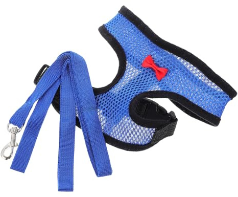 Lurrose Atmungsaktives Hühnergeschirr aus Nylon mit Extra Langer Elastischer Leine Bequemes Brustgeschirr für Hühner und Kleintiere im Outdoor Einsatz Zufällige Farbe
