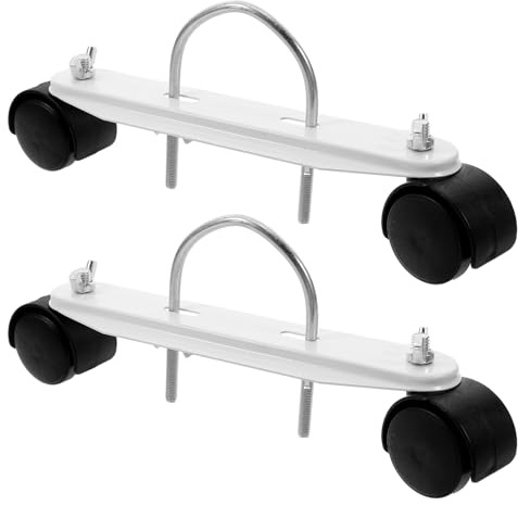 JUMPLAWN Soporte con Ruedas para Radiadores Eléctricos Negro, Robusto | Ruedas para Radiadores, Hierro y Abs, Uso en Hogar y Tiendas, Soporte Estable y Movilidad Cómoda