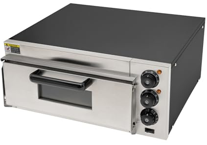 Elektrisk pizzaugn, 2000 W 20 l pizzaugn för inomhusbruk, med 2 temperaturregulatorer 50–350 ℃, 0–30 min tidsintervall, för restauranger, bagerier, hemmabruk