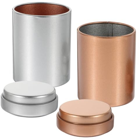 Toyvian Lot de 2 Boîtes à Thé en Fer Blanc Hermétiques et Polyvalentes, Conservation Optimale des Feuilles de Thé, Design Classique et Utilisation Cuisine