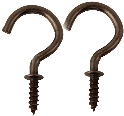 Kleine Tassenhaken aus antikem Messing, 32 mm, zum Aufhängen von Kaffeetassen, 20 Stück