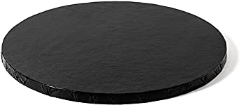 Decora COD. 0931760 Support À GÂTEAU Rond Noir Ø 25 X H 1,2 CM