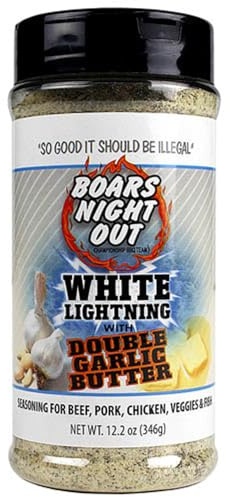 Boars Night Out White Lightning with Double Garlic Butter
