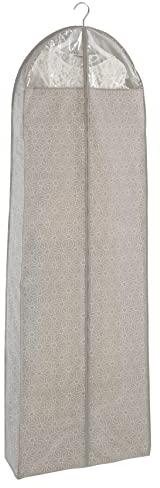 WENKO Kleidersack Mod. Balance für die staubfreie Aufbewahrung von Kleidung mit Reißverschluss und Sichtfenster Maße 180x60 cm Farbe Taupe