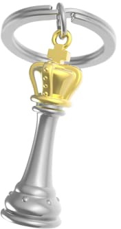 METALMORPHOSE – Chess Piece Keyring – MTM240-01, Silver, Gold, One Size, One Size