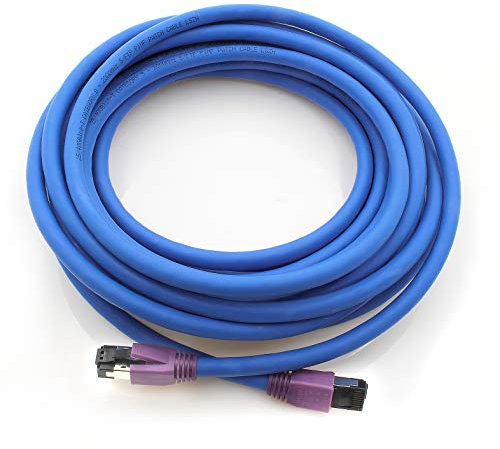 1CONN 25m Cat8 Gigabit Ethernet câble câble réseau 40Gb s S FTP LSZH Cat 8 câble de données Rj45 bleu - 1 pièce 25m