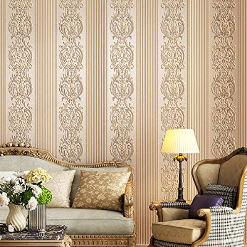 ZZDXL Tapeten Vertikale Streifen Tapete Vliestapete 10 M X 0,53 M,3D Tapete Für Schlafzimmer Wohnzimmer Oder Küche,Modern Klassisch Elegance Tapete Kinderzimmer,Wandtapete Jungen Mädchen