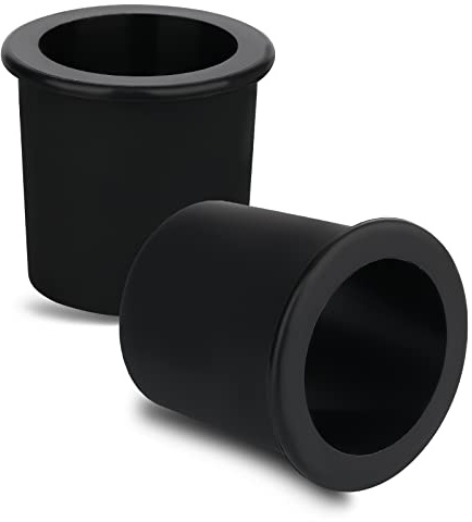 AIEX 2 Stück Tischschirm-Lochringe Durchmesser 5cm, Silikon Terrassentisch Regenschirm Lochstecker, Weich Terrassentisch Schirmkegel für Café Milchtee-Laden Hof (Schwarz)