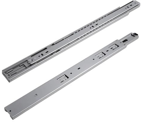 EVOTRADE Coppia Guide Scorrevoli H45 a Sfere con Chiusura SOFT Ammortizzata - Binari Cassetto con Estrazione Totale - Portata 50Kg (500 mm)