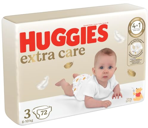 Pampersy | HUGGIES | Elite Soft Windeln 3 | Gewicht (5-9kg) | Inhalt 72 Stück |